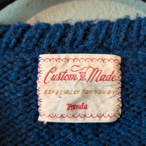 Vintage Hand Made Knit V-Neck Pullover Size M - Picture 6 of 6